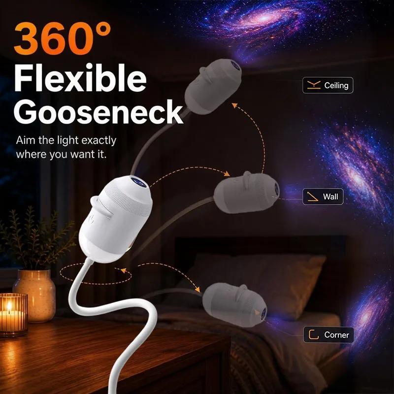 2-в-1 Проектор Галактики Ночник USB LED Звездное Небо Лампа 360° Вращение Регулируемая Яркость для Спальни Потолка Комнаты Декор Автомобиля