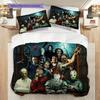 Halloween Horror Characters Set Bedding 1 Duvet Cover 2 Pillowcase Without Core Soft And Comfortable Duvet Cover And Pillowcase Bedding Set