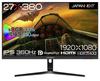 JAPANNEXT Gaming Monitor 360Hz 1ms Full HD 1920x1080 Resolution IPS Panel Display Light Angle 27-inch (HDMI/DisplayPort/VESA Compatible/Blue