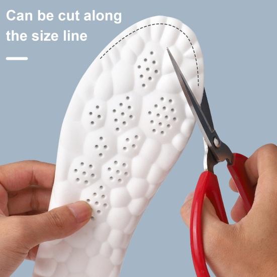 1 пара 4D Cloud Insoles Мягкие дышащие амортизирующие вставки из пены с эффектом памяти для спортивной обуви Мужские и женские стельки с поддержкой свода стопы Ортопедические массажные подушечки для ног
