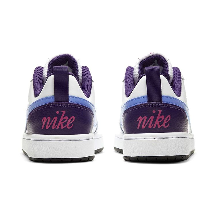 Nike Кроссовки Court Borough Low 2 GS White Royal Pulse Kids цвета баклажана BQ5448-106