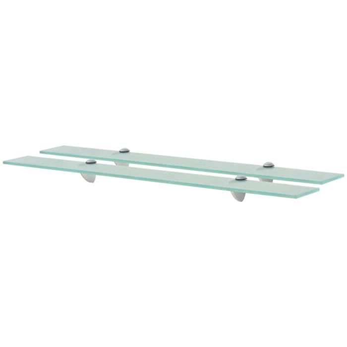 VidaXL Wall Shelves 2 Pcs Glass 80 X 10 Cm 8 Mm