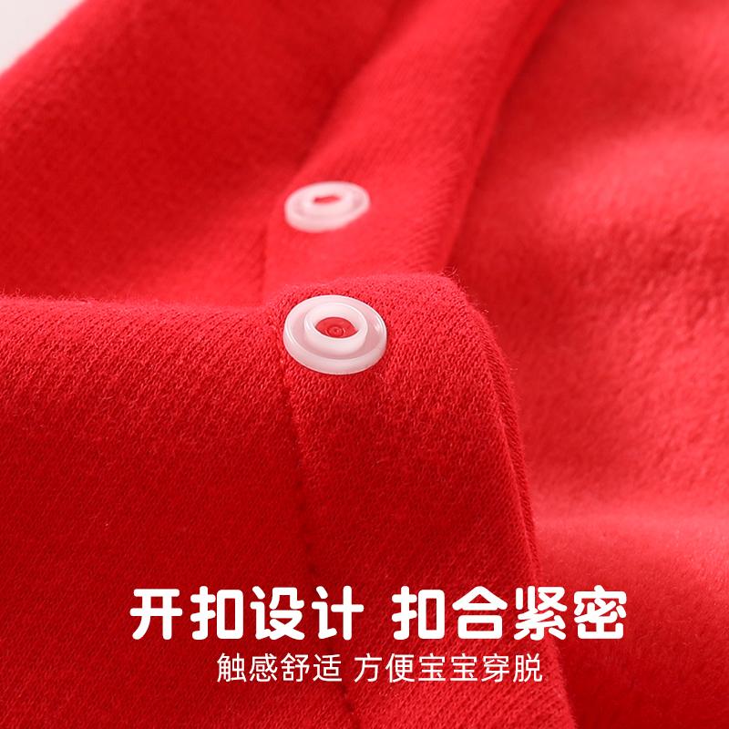 Baby Clothes New Year Fleece Warm Crawling Jumpsuit
