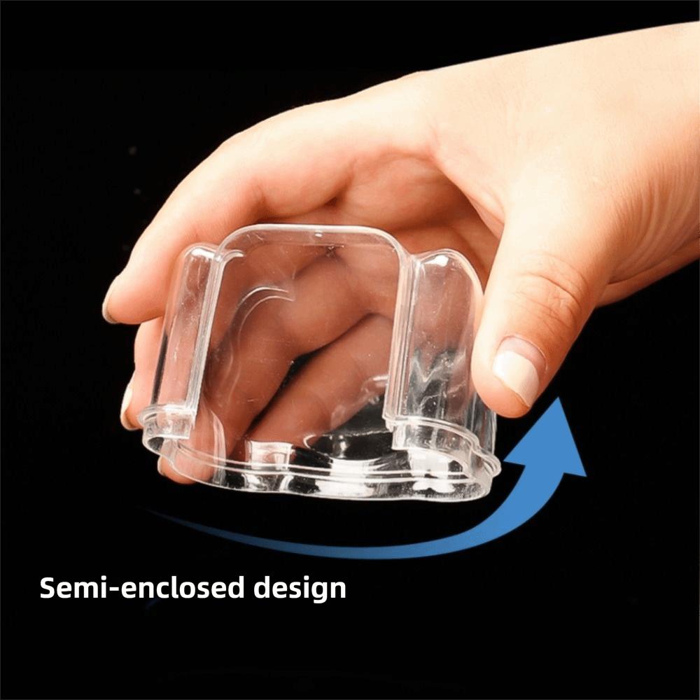 Anti Spill Hanging Food Bowl Clear Plastic Parakeet Feeder Compact Bird Cage Feeder Cup Bird Cage