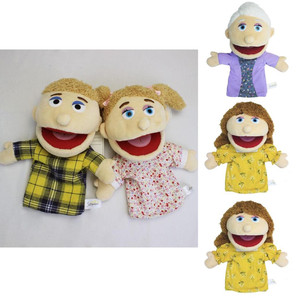 Creative Open Mouth Full Family Hand Puppet Plush Doll Toy For Roleplaying And Storytelling