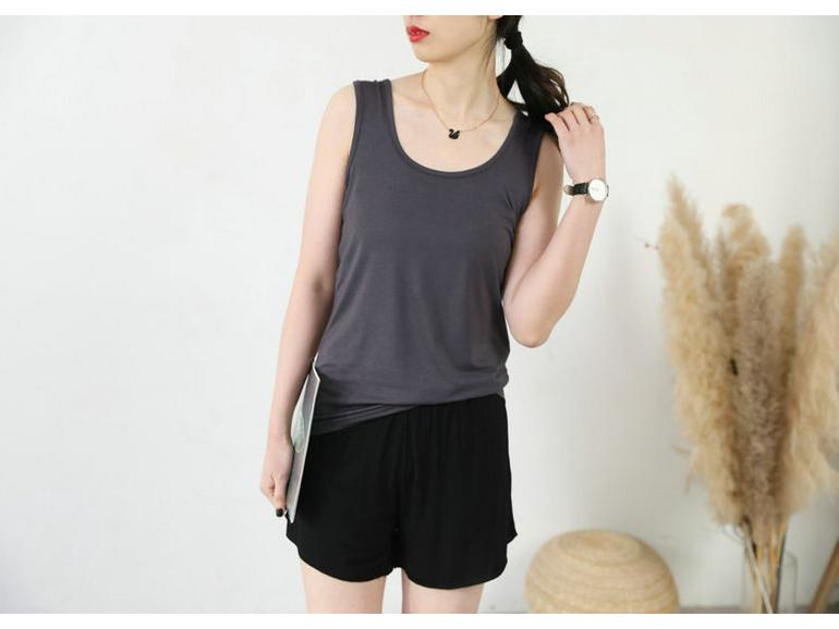 Plus Size Modal Cotton Double U-Neck Camisole for Women - Spring/Summer 2021