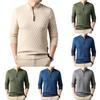 Men  Trend  Leisure  Half Zipper  Standing Collar  Knitted Sweater  Sweater
