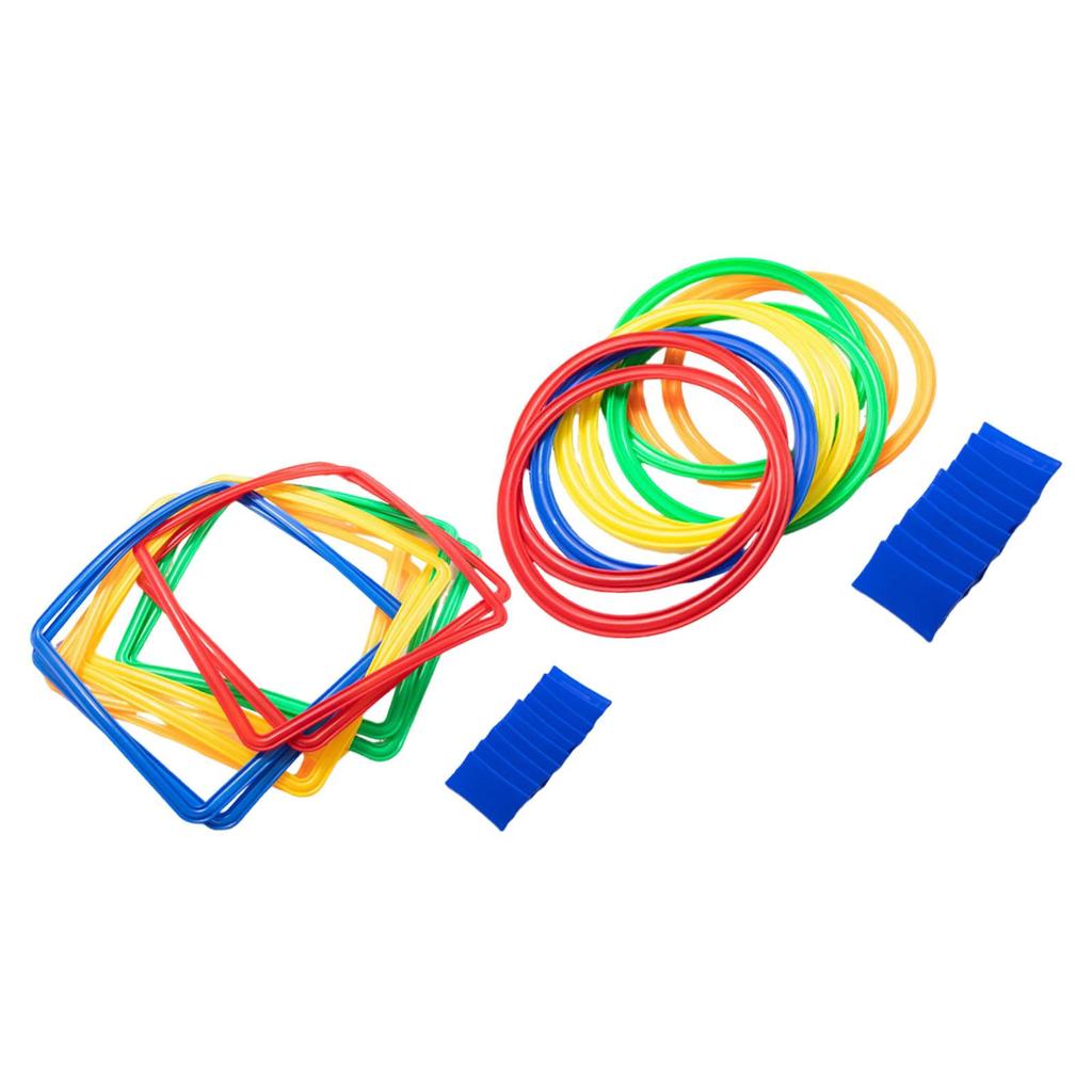 Hopscotch Game Portable Multi Colored Fitness Equipment Agility Training s with Buckles for Ages 3+