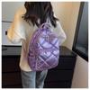 Backpack Fashion Lingge Embroidered Thread Backpack Girl Shopping Korean Style Simple Versatile Cotton Suit Bag