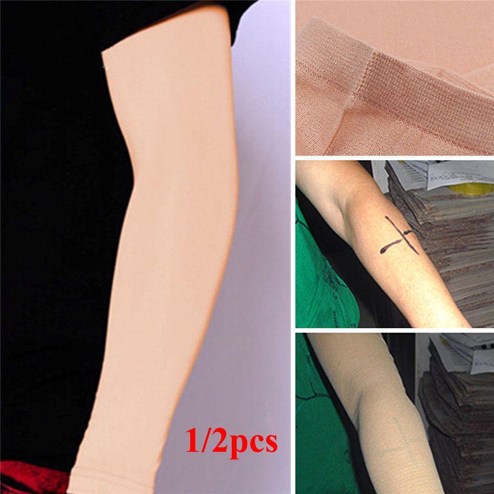 Sun Protection Cycling Sports Compression Sleeves Tattoo Cover Up Long Sleeves Forearm Concealer