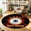 Round Rug Custom NameGermany national football team Pattern Non Slip Carpet Home Floor Decor