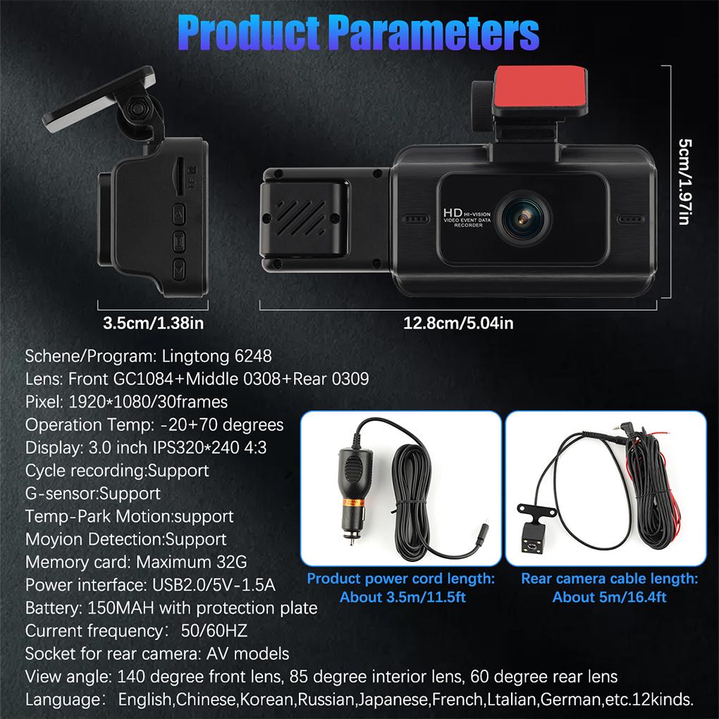 Компактная автомобильная камера видеорегистратор простая установка антибликовый автомобильный видеорегистратор циклическая запись