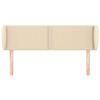 Tête de lit - Maison Exclusive - Oreilles - Tissu crème - Hauteur réglable 147×23×78/88 cm
