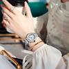 Элегантные женские деловые часы Ретро кварцевые наручные часы Модные кварцевые часы со стразами Женские