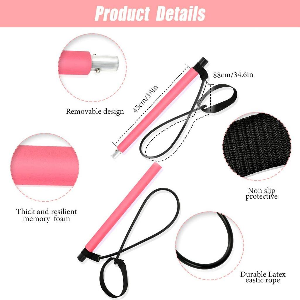 Портативная штанга для йоги, пилатеса и эспандера для домашнего спортзала, тонизирующая планка для мышц, фитнес-растяжка, спортивные упражнения для тела