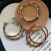 Y2k Resin Hoop Earrings Round Women's Jewelry Trendy Leopard Hoop Earrings  Party