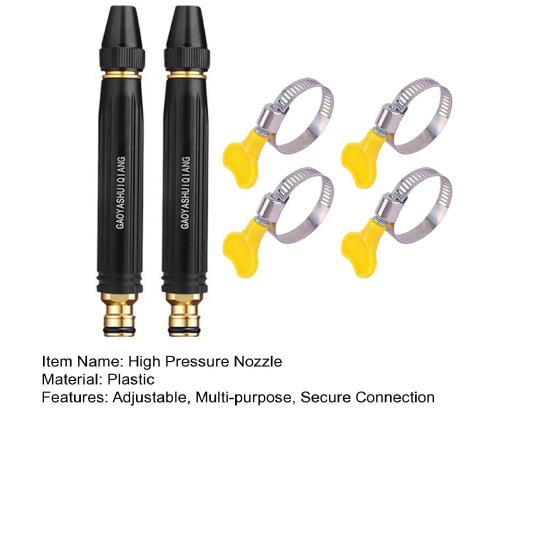 High Pressure Hose Nozzle Car Wash Booster Nozzle with Adjustable Spray Settings Garden Hose Nozzle for Plant Watering Car Washing Outdoor Cleaning