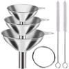 Filling Hip Flask Stainless Steel Funnel Mini Funnel Set Multi Function Mouth Funnel  Household