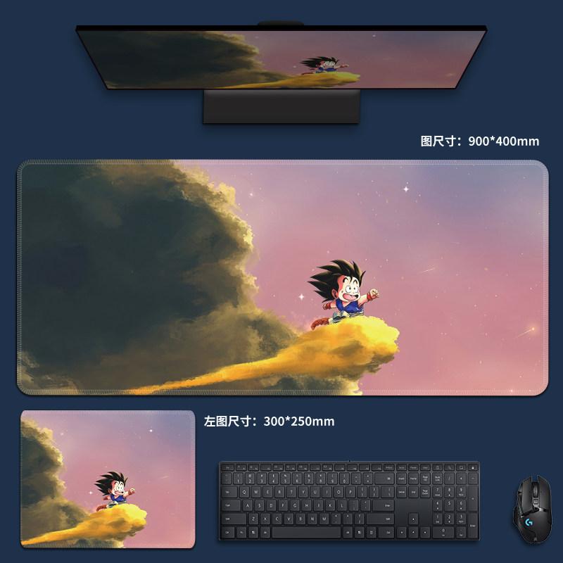 Animation Non-slip Pad Game E-sports Special Table Mat Oversized Dragon Ball Computer Keyboard Pad Son Goku Leather Mouse Pad