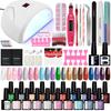 PHOENIXY 20 Colors Nail Set 36W Lamp Nail Dryer Nail Drill Machine Soak Off Manicure Set Gel Nail Polish Set Base Top Coat Gel Varnish Starter Kit