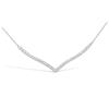 [N7124] - Серебряное колье "Сисси" серебристо-белое (родиевое покрытие) - 40х3 мм