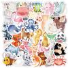 80pcs Cute Animal Stickers for Kids Cartoon Animals Decals On Water Bottle Laptop Scrapbook Watercolor Waterproof Vinyl Sticker