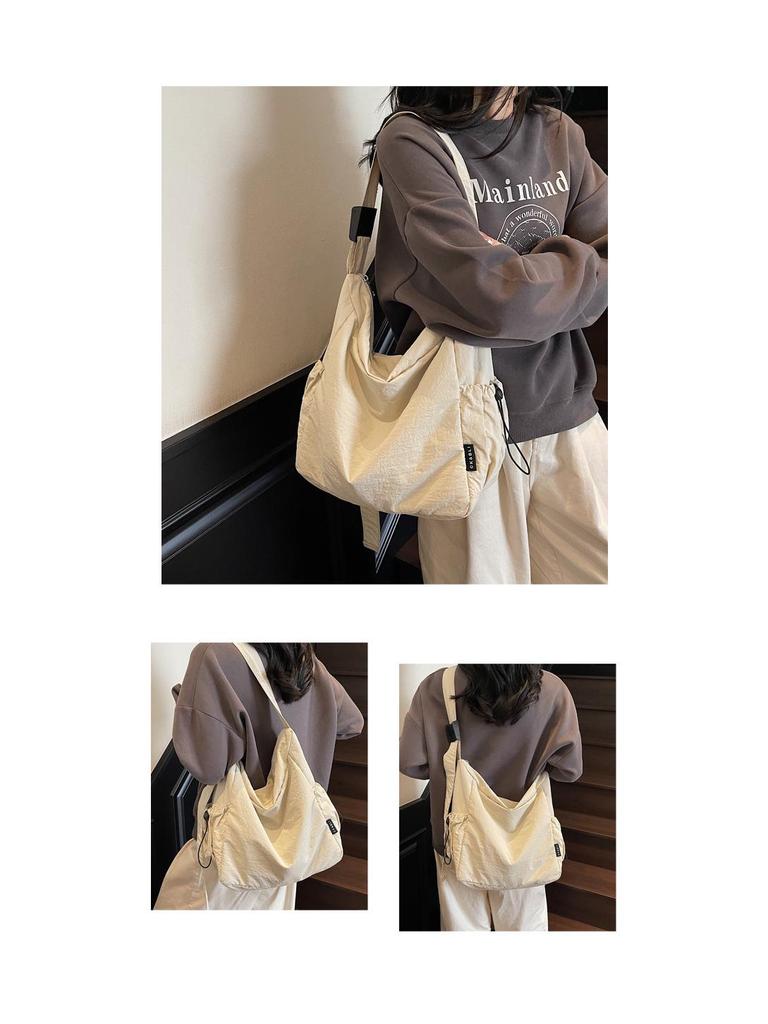 Универсальная сумка-тоут кроссбоди большой вместимости однотонная для ежедневных поездок на работу