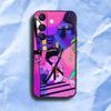 Vaporwave Glitch Anime Luxury Black Phone Case For Samsung Galaxy S23 S24 S25 Ultra S22 Plus S21