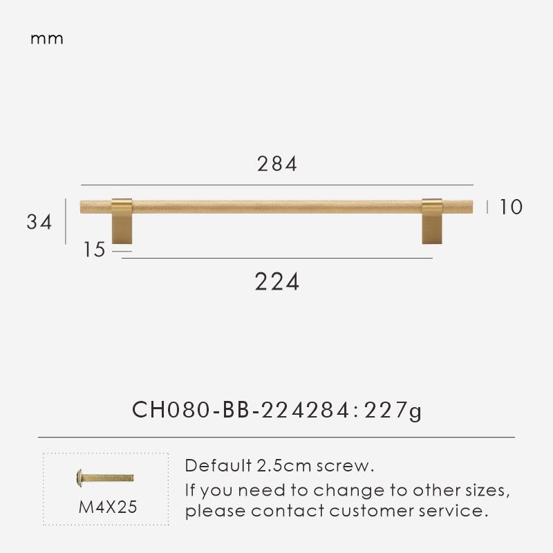 Nurlin Solid Brass Knurling Patterned Cabinet T-bar Extended Length 40 Inches Kitchen Appliances Dishwashers Refrigerators Pull