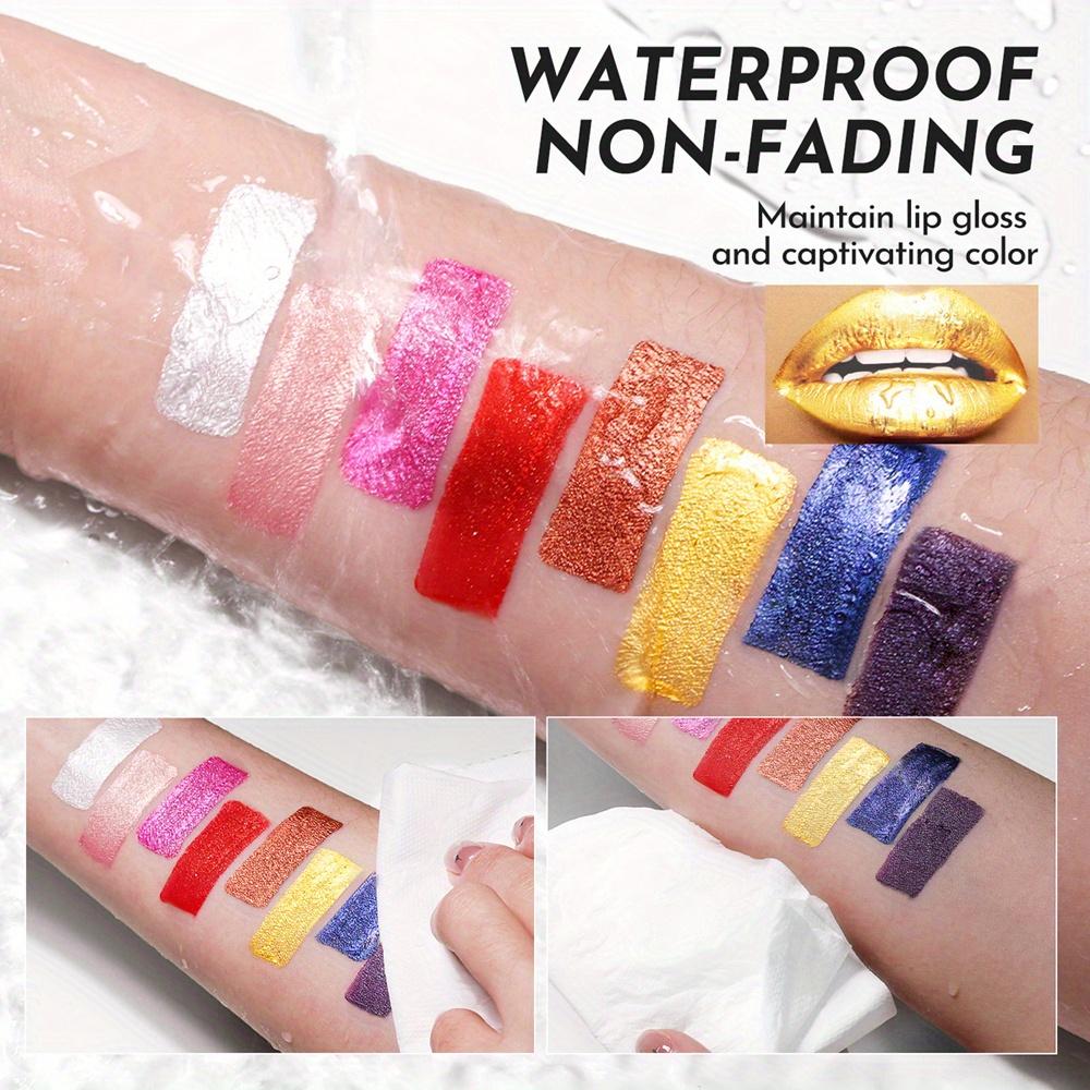 Waterproof Shimmer Liquid Eyeshadow & Lip Gloss - Long-Lasting, Smudge-Proof,Quick-Dry, Gift for Valentine's Day, Mother's Day