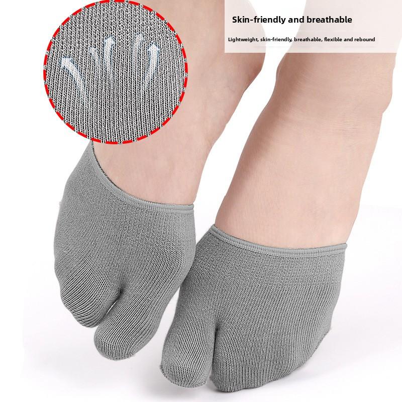 Thin Two-toed Half-cut Socks Are Soft and Breathable, Skin-friendly and Non-slip, Big Toe Separation and Anti-wear Foot Invisible Split-toe Socks