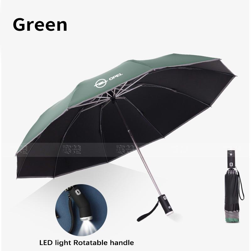 Car LED Fully Automatic Reflective Sun Umbrella Folding Sunshade For Opel OPCline ASTRA CORSA INSIGNIA MOKKA VECTRA GTC Tigra