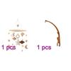 Crib Rattle Baby Bed Bell Newborn Wind Bell Hanging Tinkling Toy Wooden Baby Room Decorative Toy Star Shape Infant Crib Bell Rotating Music Rattle