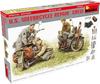 MiniArt Scale US Army Motorcycle Crew Repairing Special Edition Plastic Model Kit Tools and MA35284 1/35 (3 Figures) (Includes Toolbox)