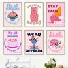 Cartoon Food Cake Ice Cream Canvas Painting Print Trendy Girly Kids Room Home Decor Kitchen Wall Art Poster Picture By All Means