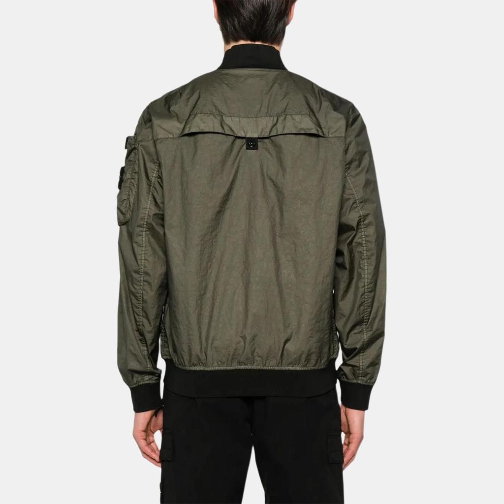 Stone Island Solid Color Baseball Collar Zip Long Sleeve Pilot Jacket Men jackets Green K1S154100004S0A21-V0054