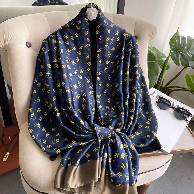 180*90cm Muffler New Luxury Brand Scarf Women Shawls Wraps Spring Hijab Bufanda Foulard Female Bandana Beach Stoles Silk