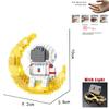 LED Micro Building Blocks Space Series Glowing Astronaut Figure DIY Bricks Set with Light DIY Bricks, Christmas Gift for Kids