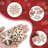 10/30/50/100pcs Christmas Wooden Snowflakes Hanging Ornaments DIY Snowflake Wooden Ornaments Cutouts Christmas Tree Decorations
