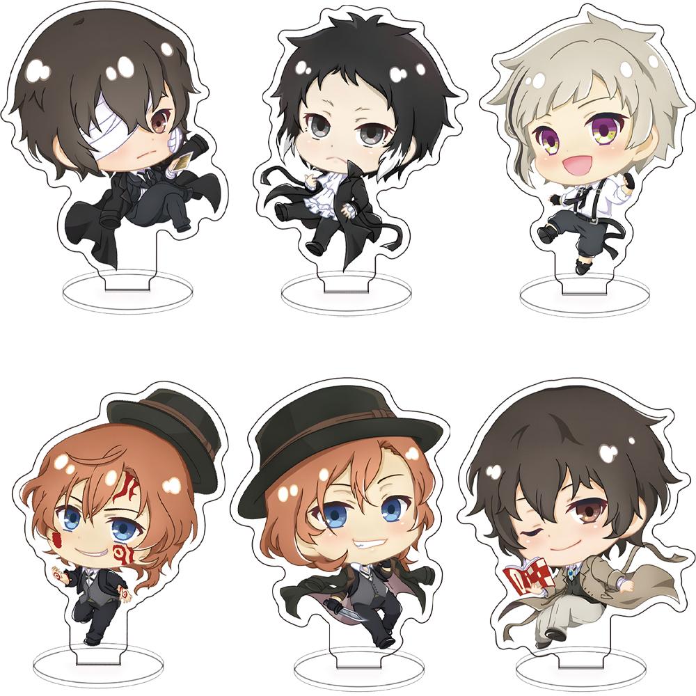 Акриловые Панельные Украшения Акриловая Подставка Bungo Stray Dogs Дазай Осаму Ода Сакуносукэ Фигурка Модель Пластина Настольный Декор Рождественские Подарки
