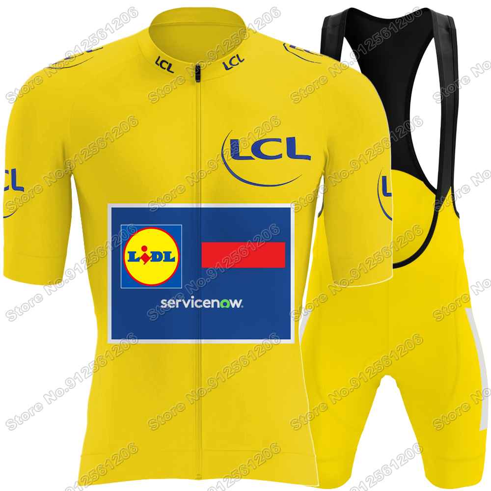 Комплект велоформы Lidl Чемпион мира Велосипедная одежда Мужской комплект с коротким рукавом Дорожный велосипедный комплект Костюм Велосипедные шорты на лямках