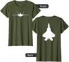 F 22 Raptor Fighter Jet Aircraft Silhouette T-Shirt Short Sleeve Casual 100% Cotton Shift