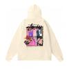 Худи Stu Streetwear Зимняя теплая хлопковая толстовка на флисе с принтом букв Свободный крой Мужская