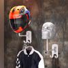 Motorcycle Helmet Wall Mount Cowboy Hat Skull Rack Wall Mount Storage Display Rack For Helmet Hat Cap Halloween Bedroom Entryway