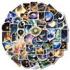 50 Creative Night Black Starry Sky Universe Graffiti Stickers DIY Mobile Phone Case Skateboard Suitcase Hand Account