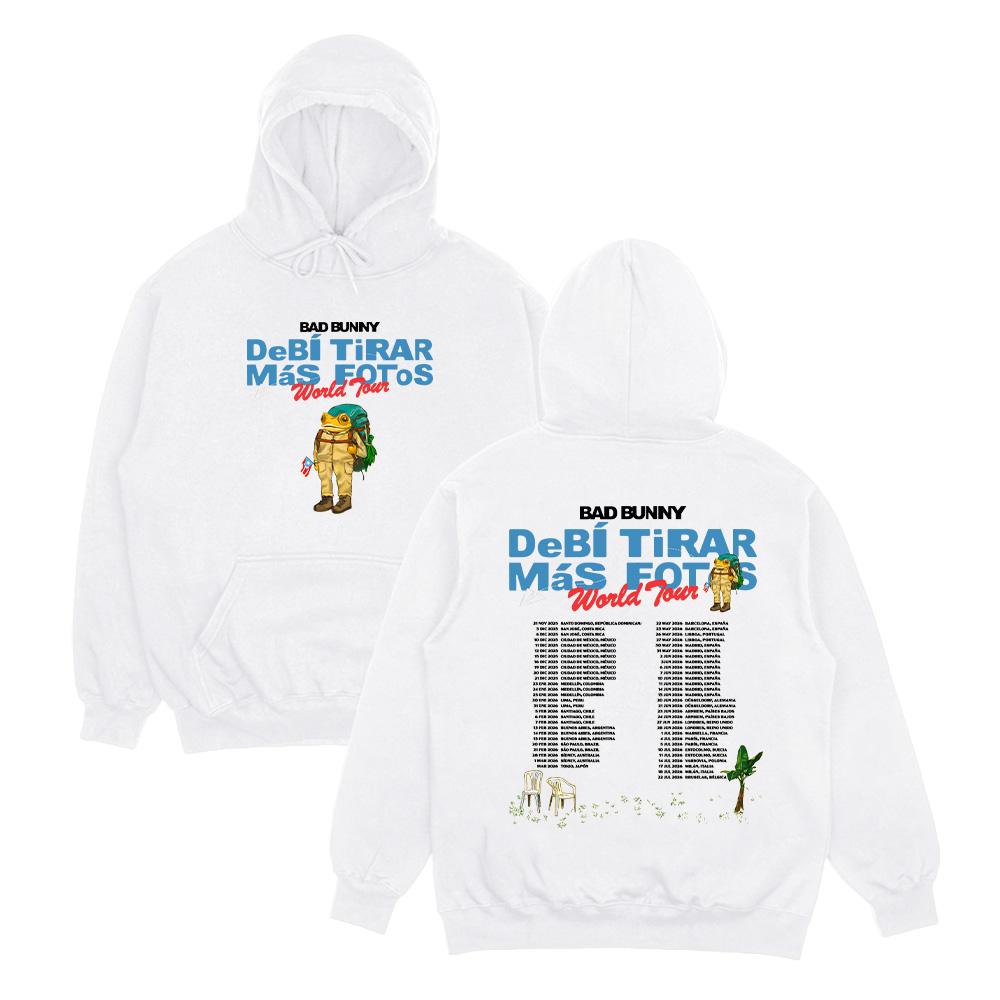 Толстовки рэпера Bad Bunny Debí Tirar Más Fotos Альбом Тур 2026 Графический пуловер Мужская Женская Флисовый пуловер Осенняя Мода Толстовка
