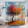 Colorful Tree of Life Waterproof Mildew-Resistant Shower Curtain - Artistic Design for a Vibrant Bathroom Décor Experience