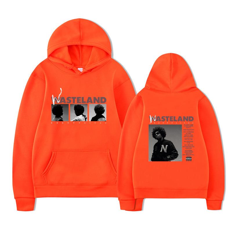 Unisex Black Hoodie Double Sided Album Cover Graphic Print Pullover Sweatshirt Streetwear