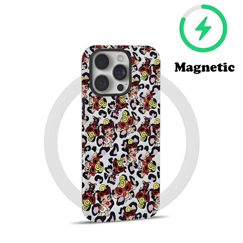 Японская мода Hysteric Mini Чехол для телефона Магнитный Для IPhone 16 15 14 13 12 11 Pro Max X XR XSMax 7 8 Plus Глянцевая пленка Жесткий ПК Co