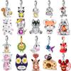 Новые изящные шармы Подходят для подвесок Оригинальные браслеты Серия «Милые животные» Медные шармы-бусины Сделай сам Изготовление ювелирных изделий